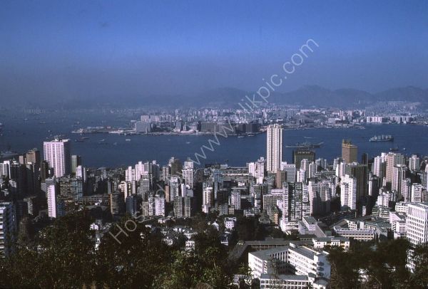 View of Hong Kong Island & Kowloon